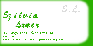 szilvia lamer business card